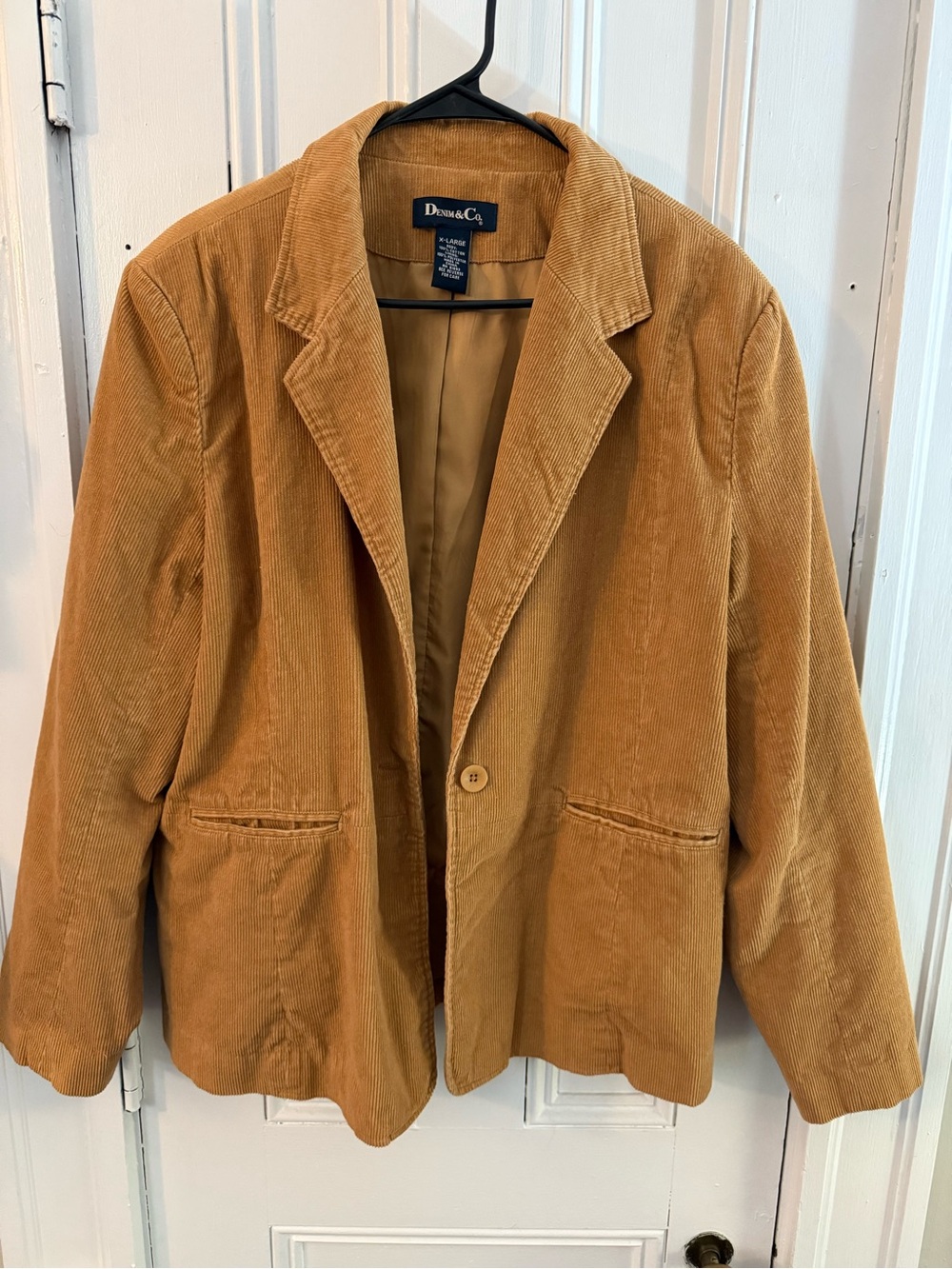 Vintage Denim & Co Corduroy Sport Coat in Camel